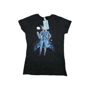 Saga Prince Robot Women's Size Small Black Shirt Nerd Block‎ New